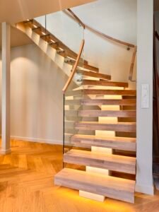 trapp med sentral vange