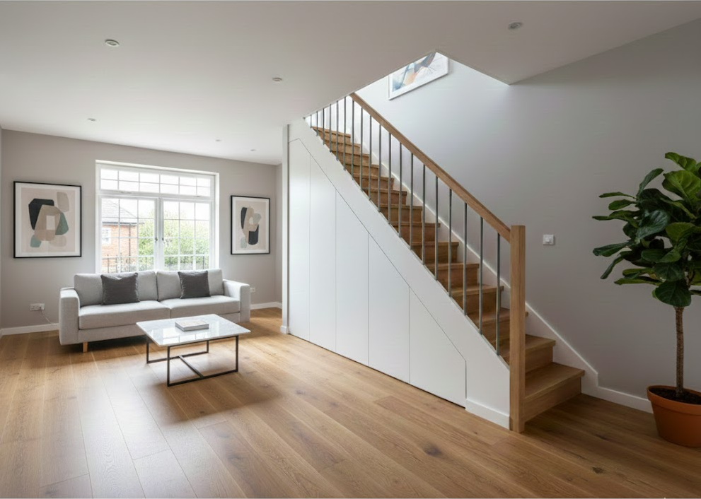 smart l;sningen oppbevaring under trapp